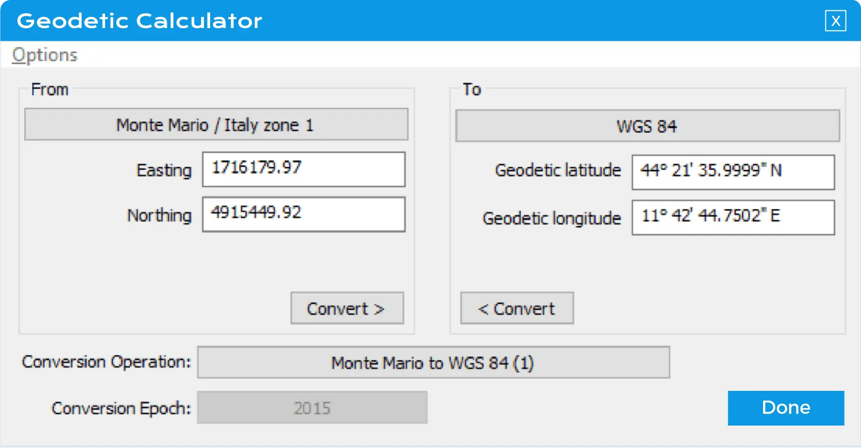 Geodetic Calculator